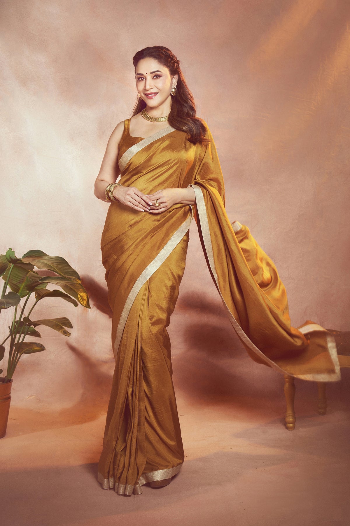 The Amber Roman Silk Saree