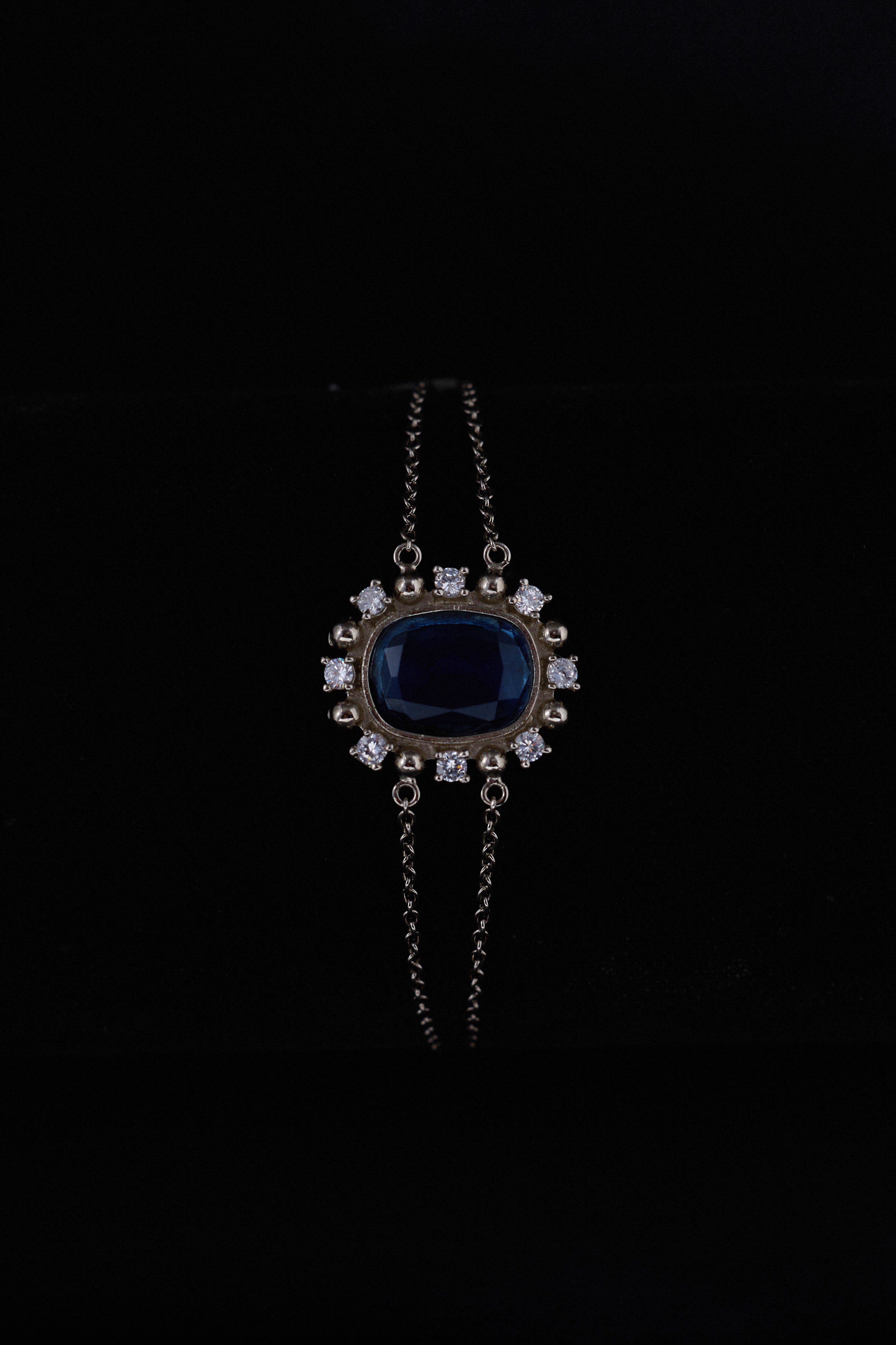 The Parisian Blue Baroque Bracelet in Starlight