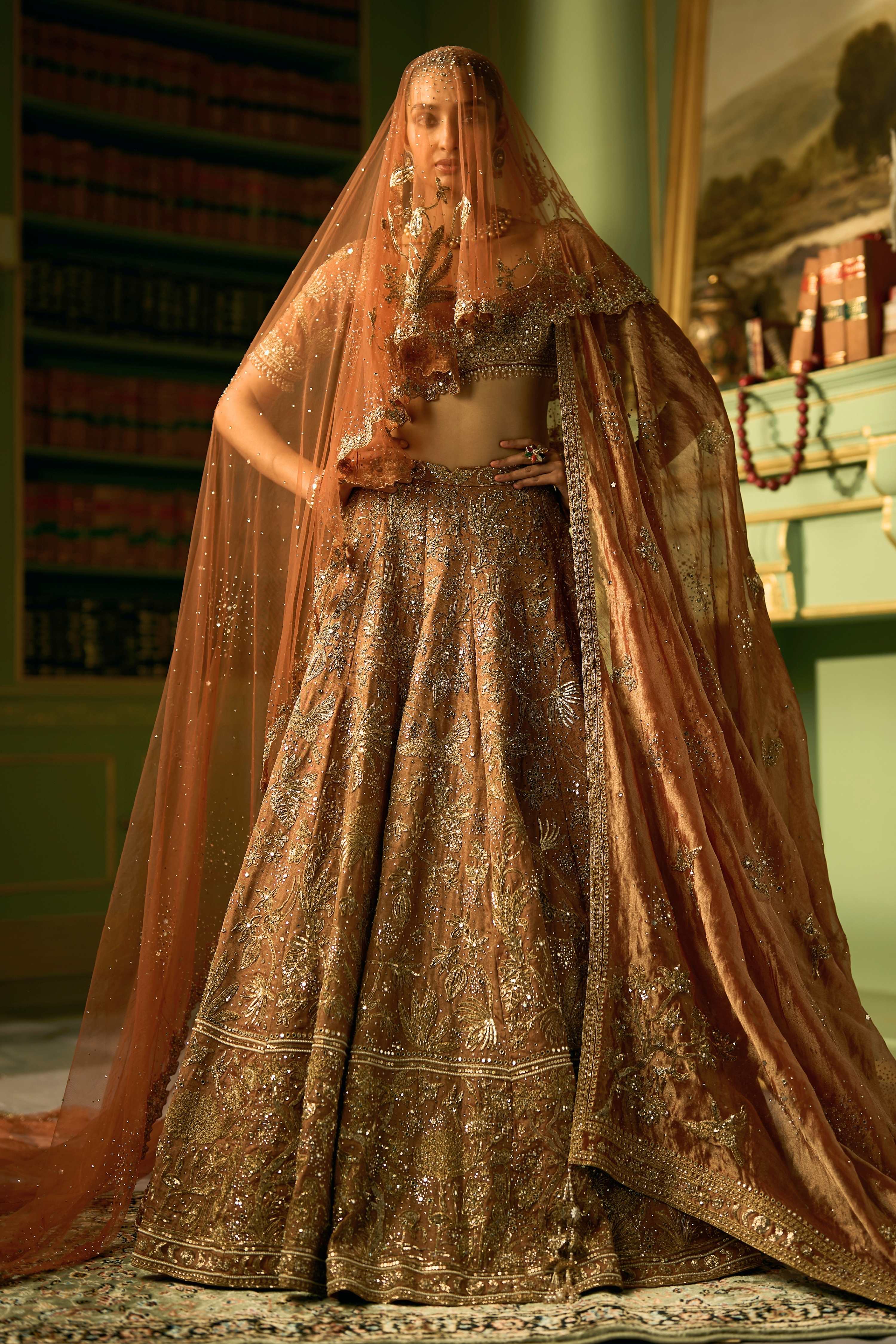 The Royal Savannah Apricot Lehenga