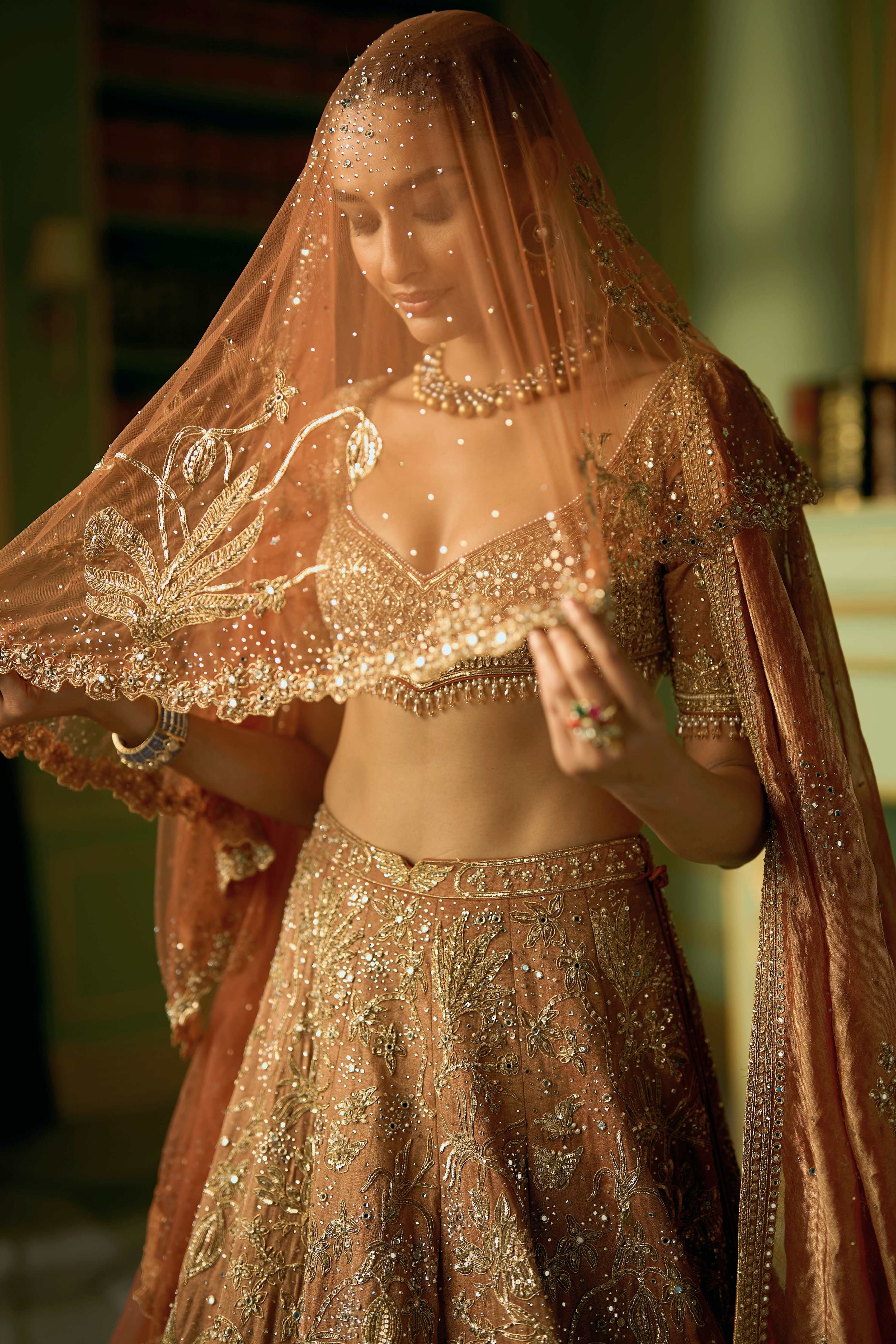 The Royal Savannah Apricot Lehenga