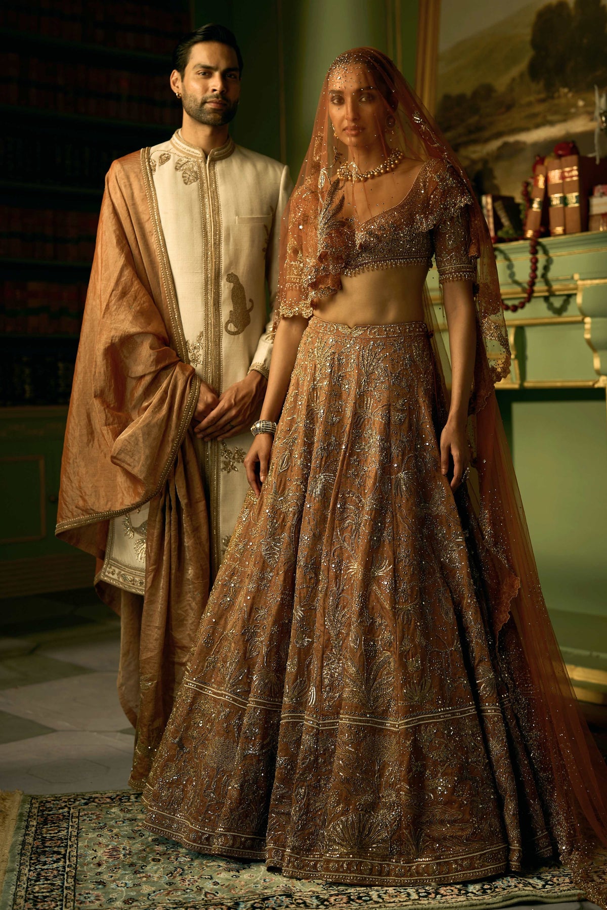 The Royal Savannah Apricot Lehenga