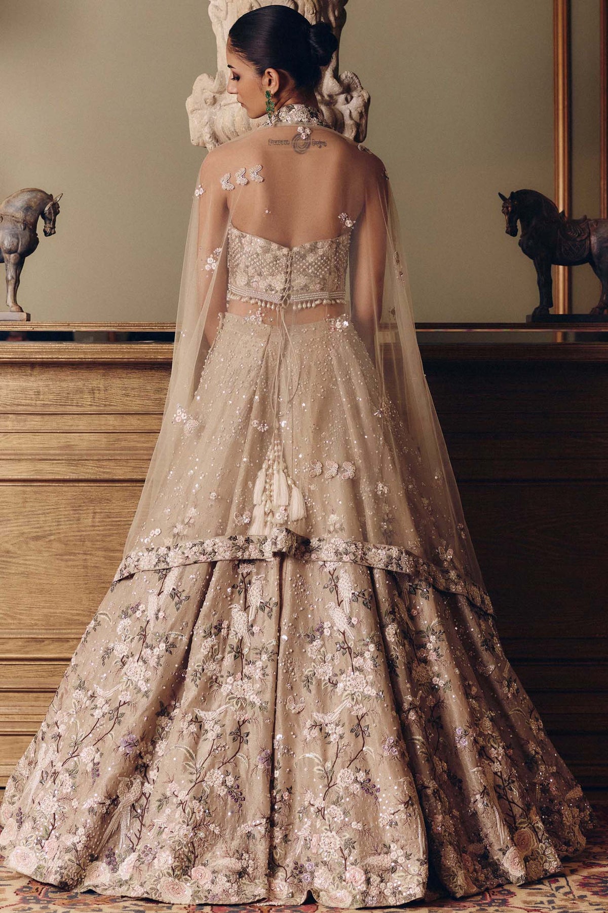 The Amazonica Tissue Lehenga