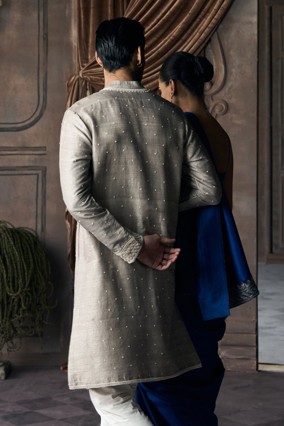The La Creme' Savannah Tuscan Grey Kurta Set