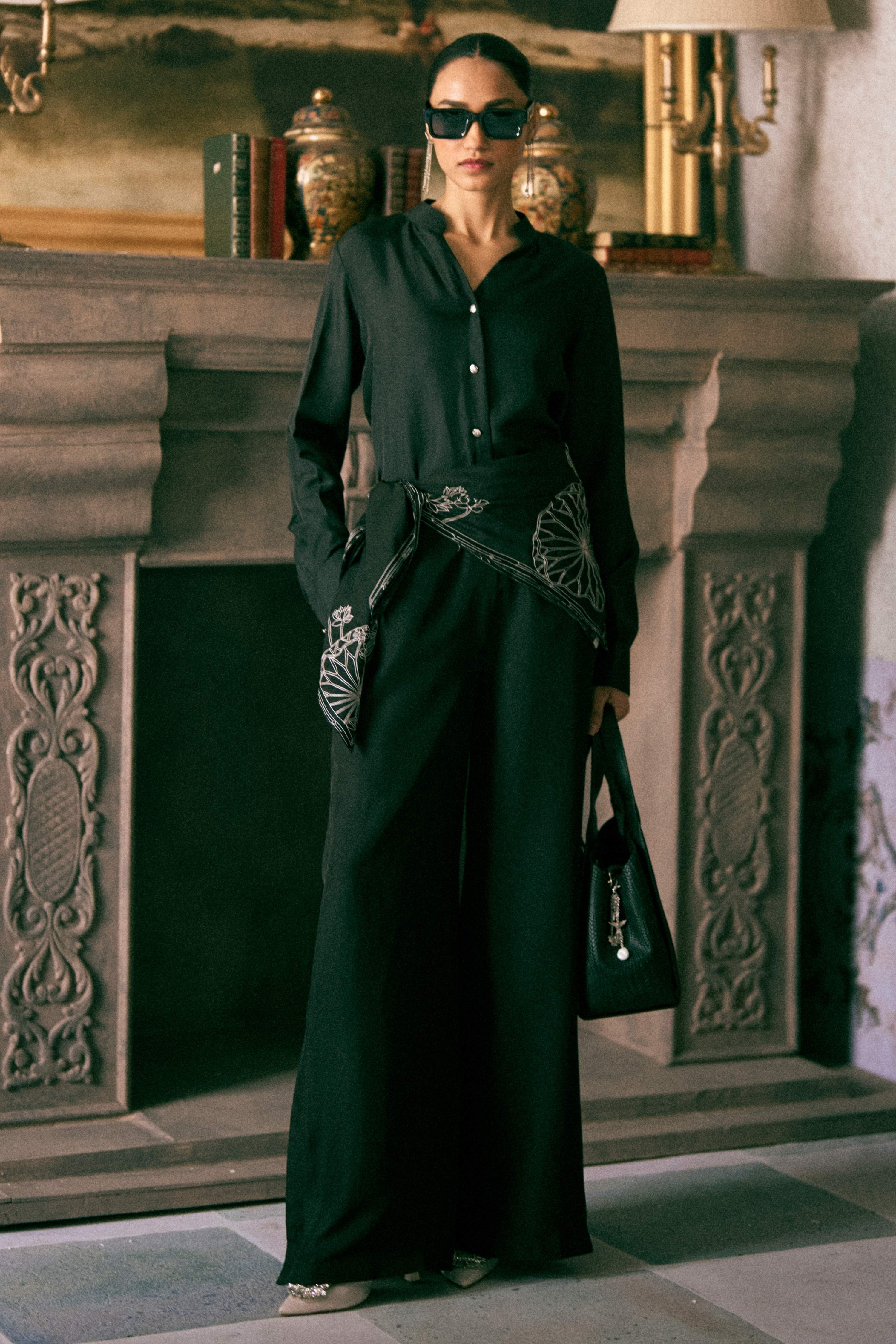 The Sauvage Silk Slit Pants