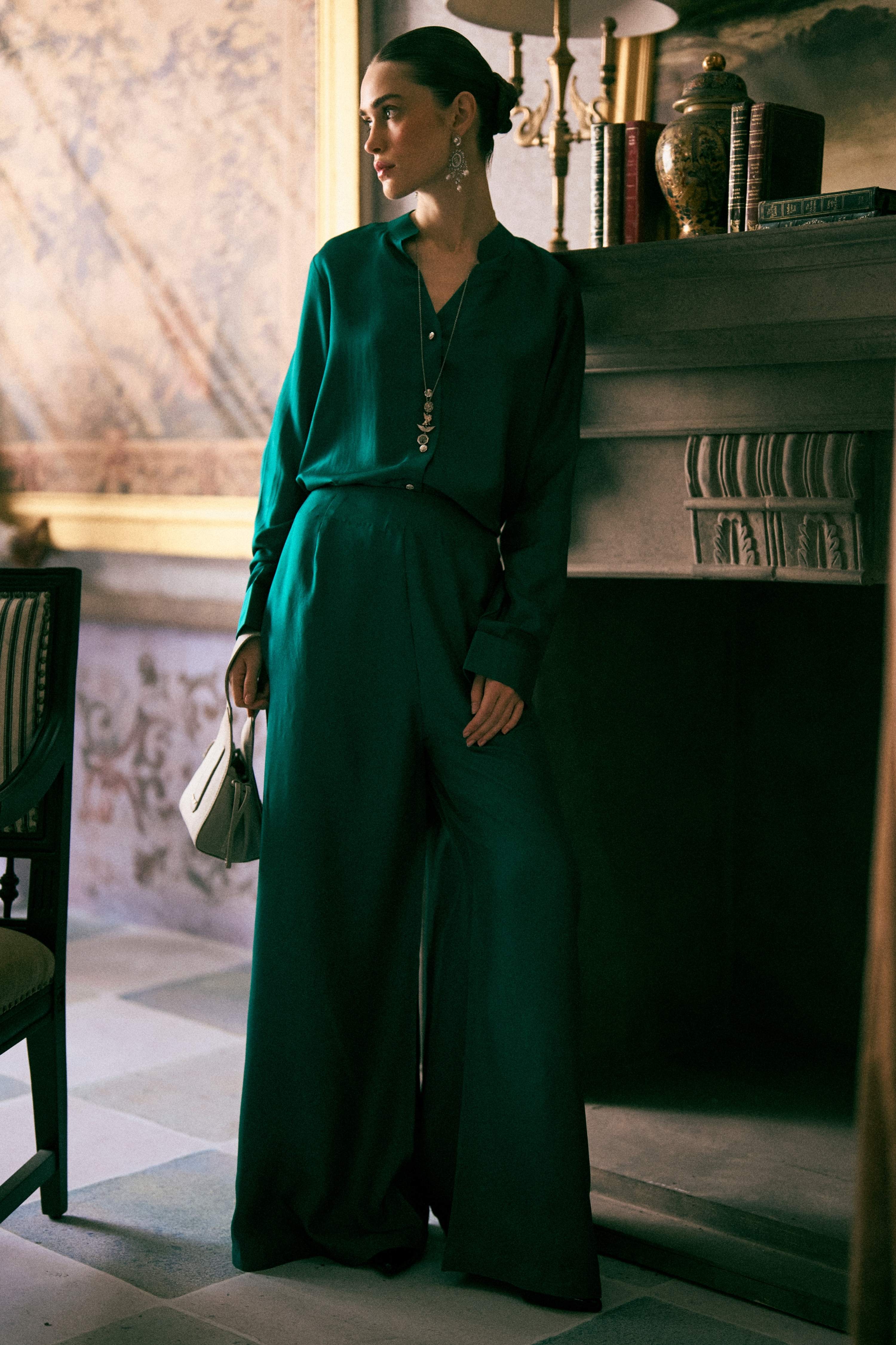 The Sauvage Silk Slit Pants