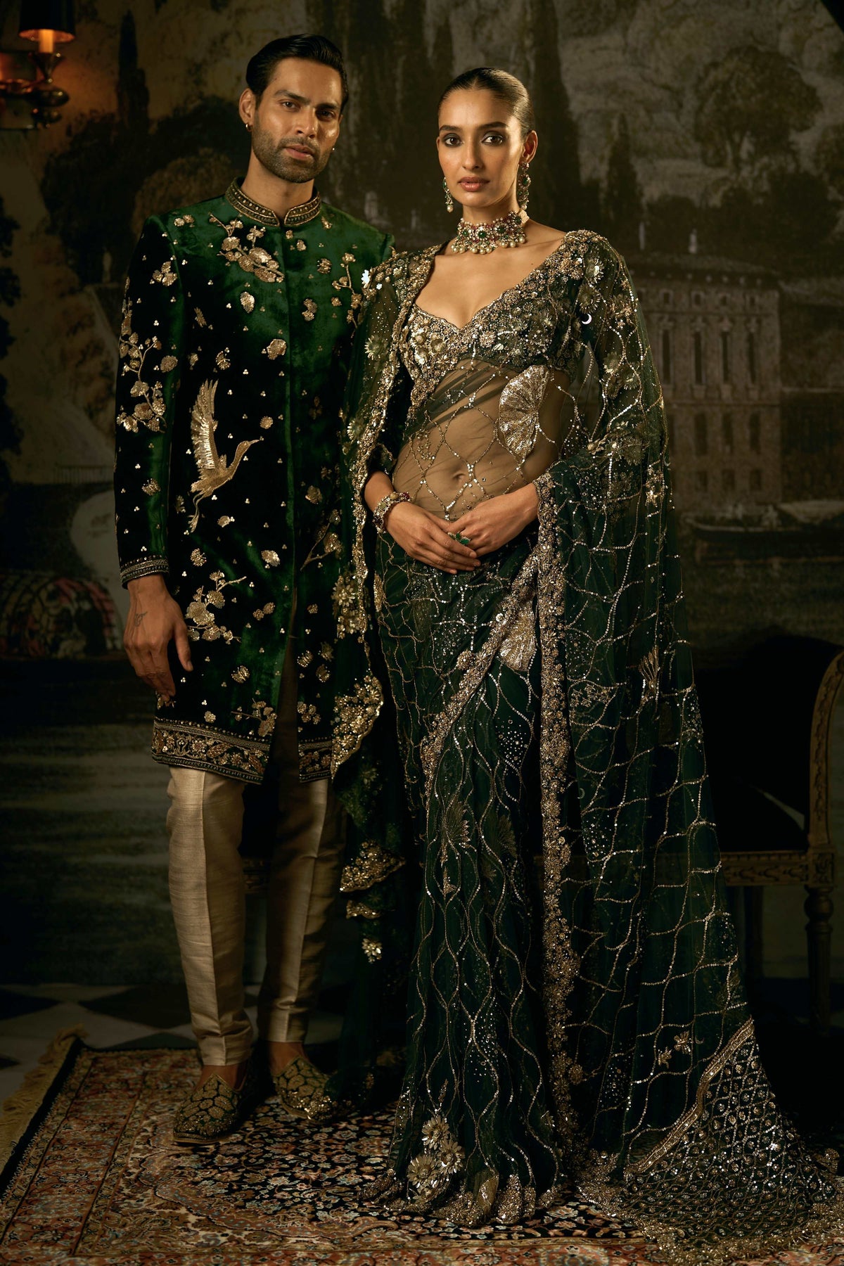 The Wild Lotus Pond Saree
