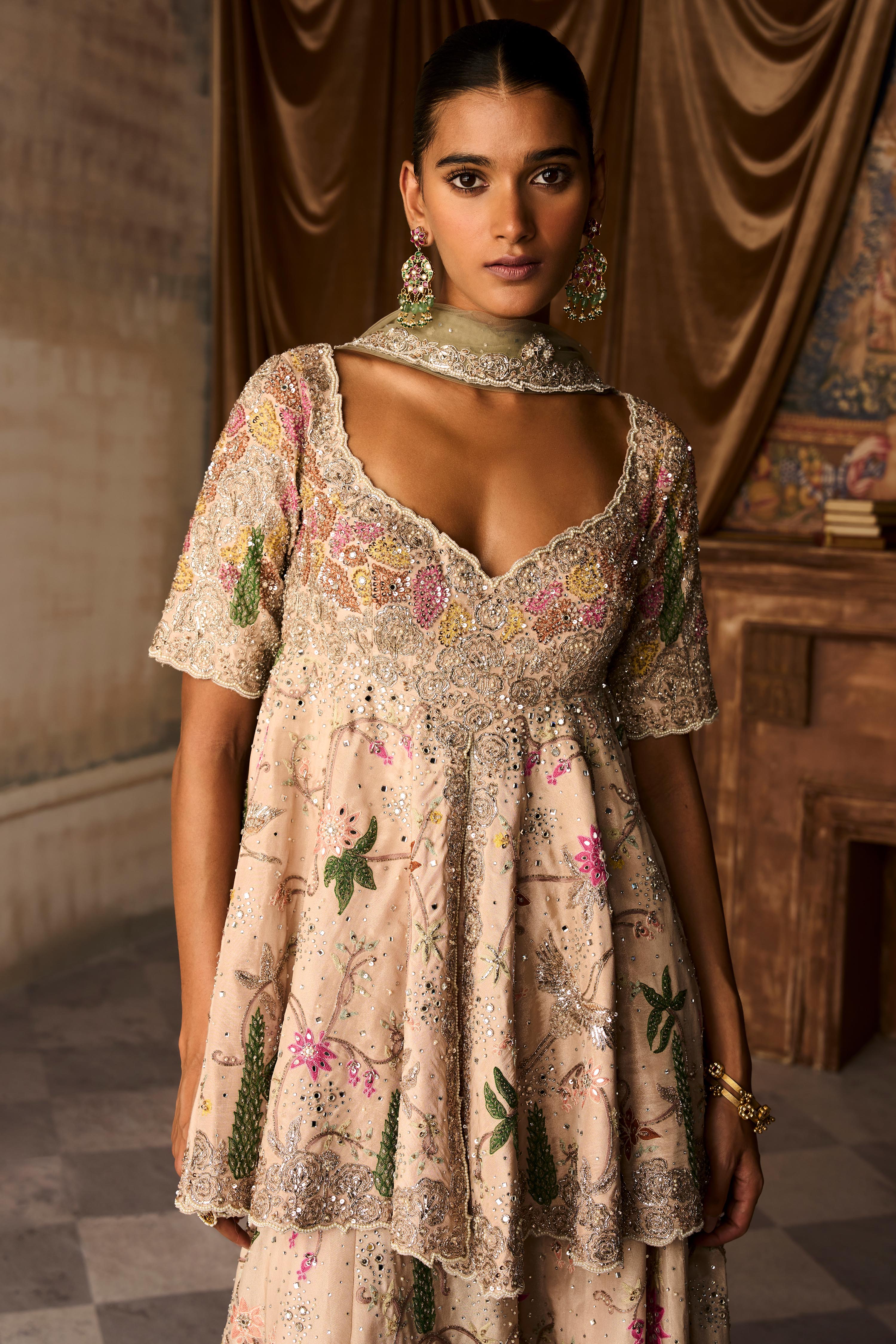 The Amanbagh Aged Apricot Sharara