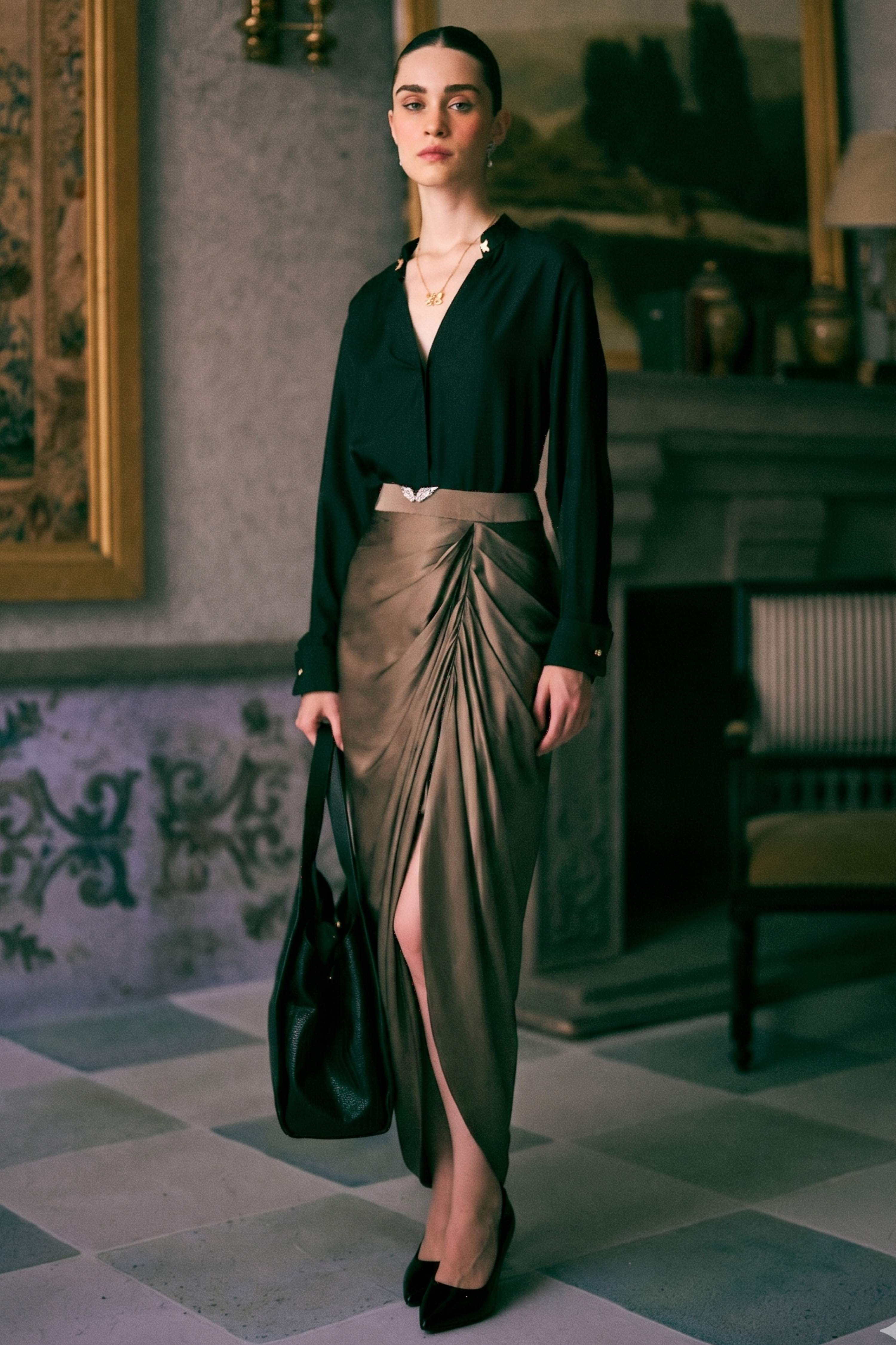 The Venetian Winged Drape Skirt