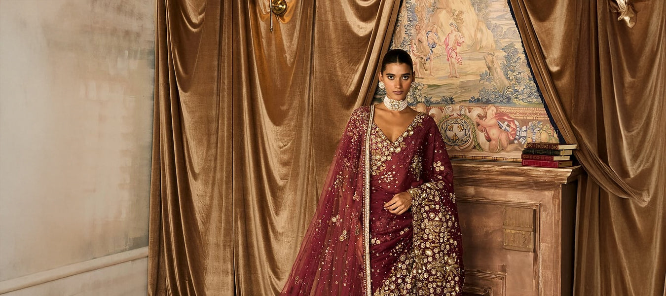 Want a touch of vintage in your bridal trousseau? This collection has zardosi, nakshi pittan and more