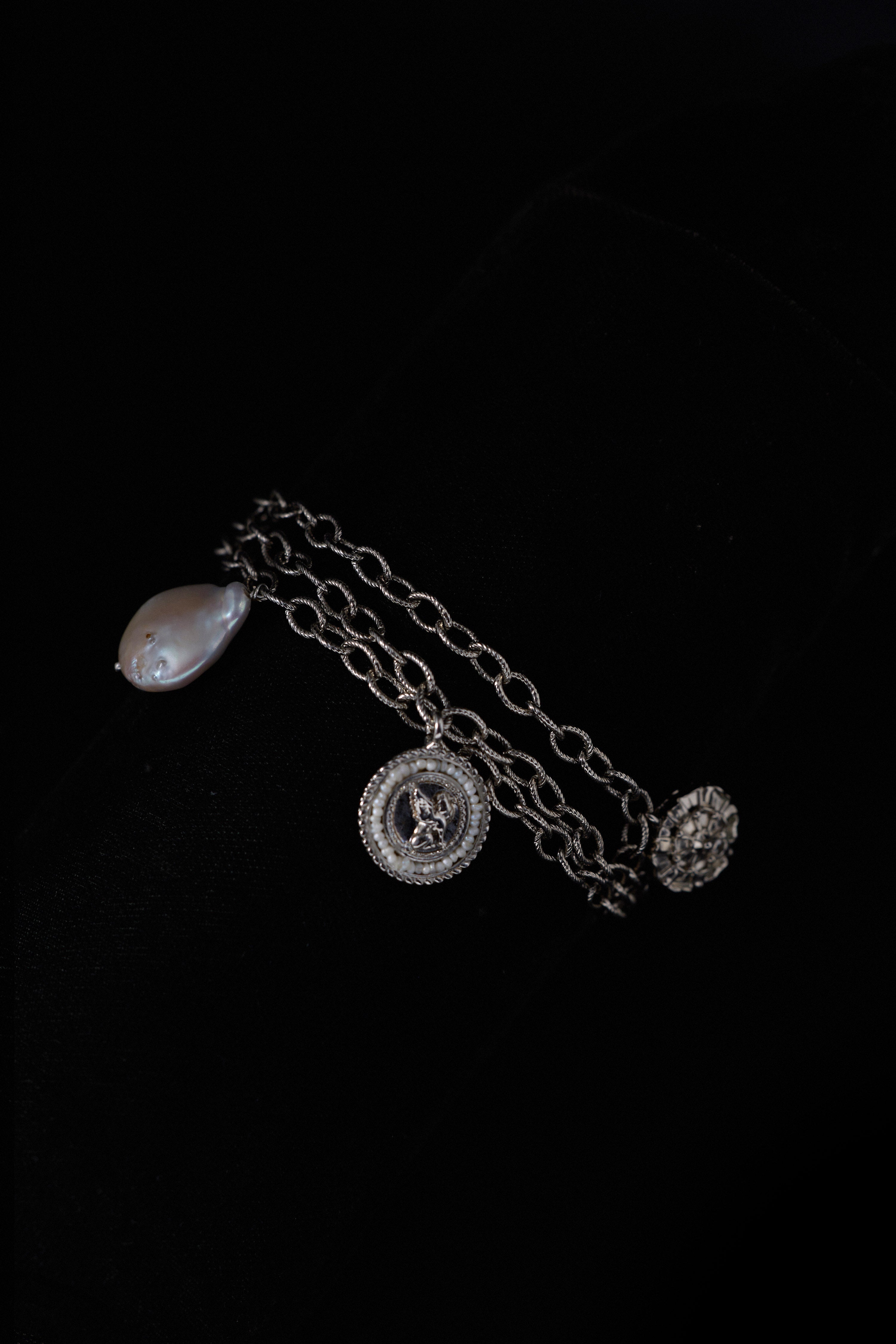 The Medallion Charm Bracelet in Starlight