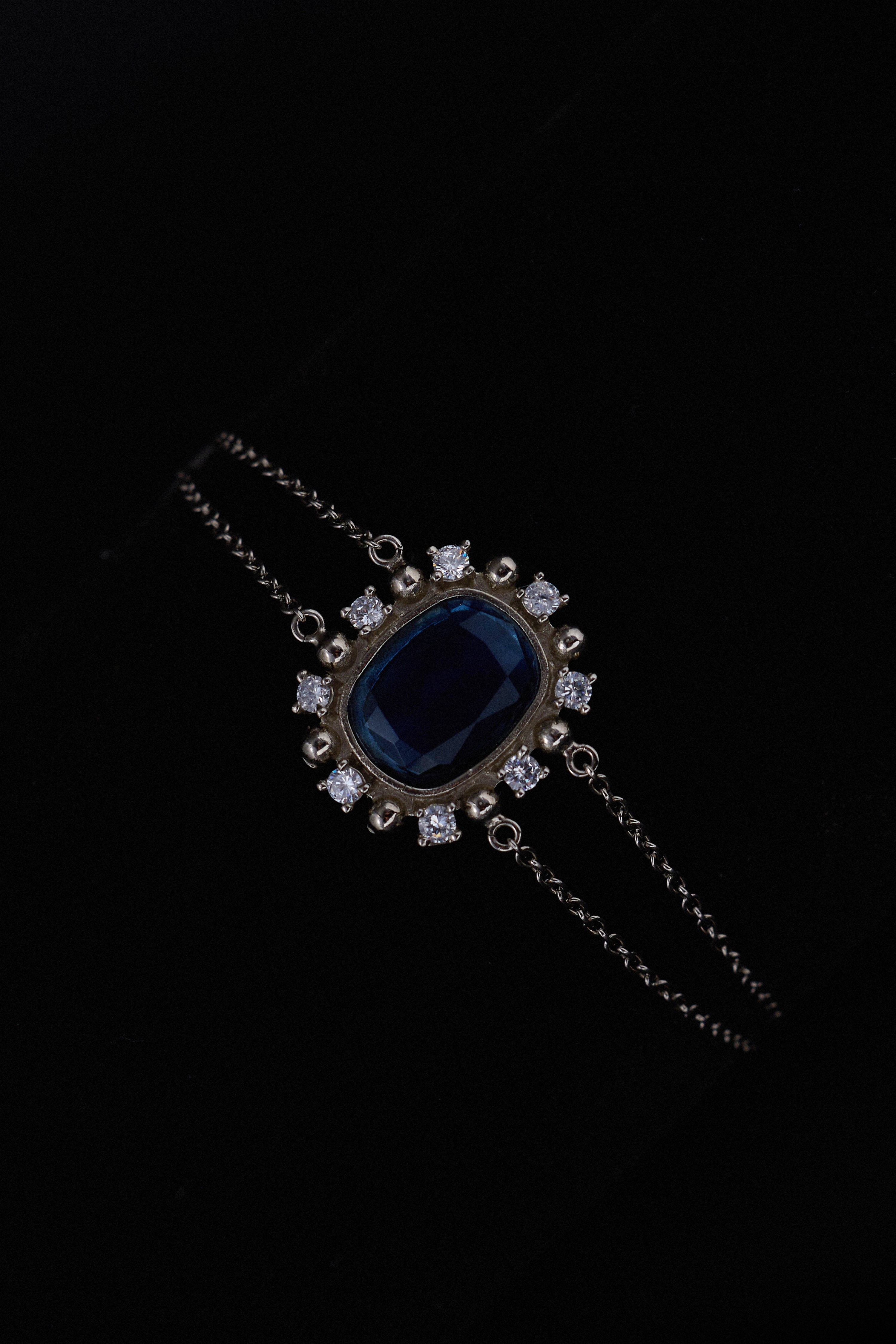 The Parisian Blue Baroque Bracelet in Starlight