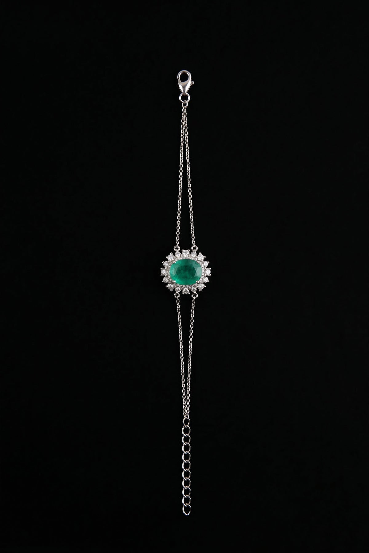 The Aquamarine Baroque Bracelet in Starlight