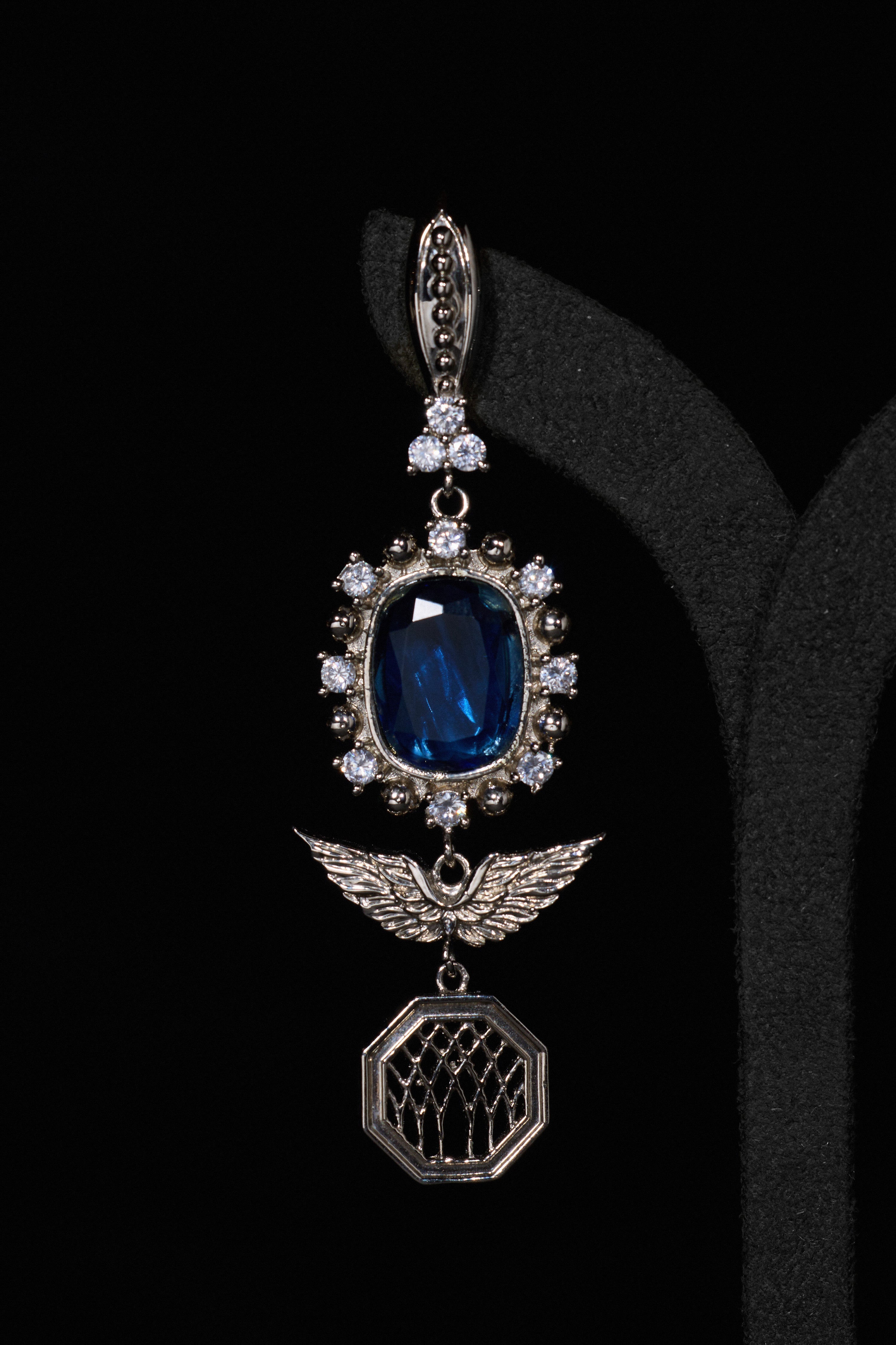 The Royal Florentine Parisian Blue Earrings in Starlight