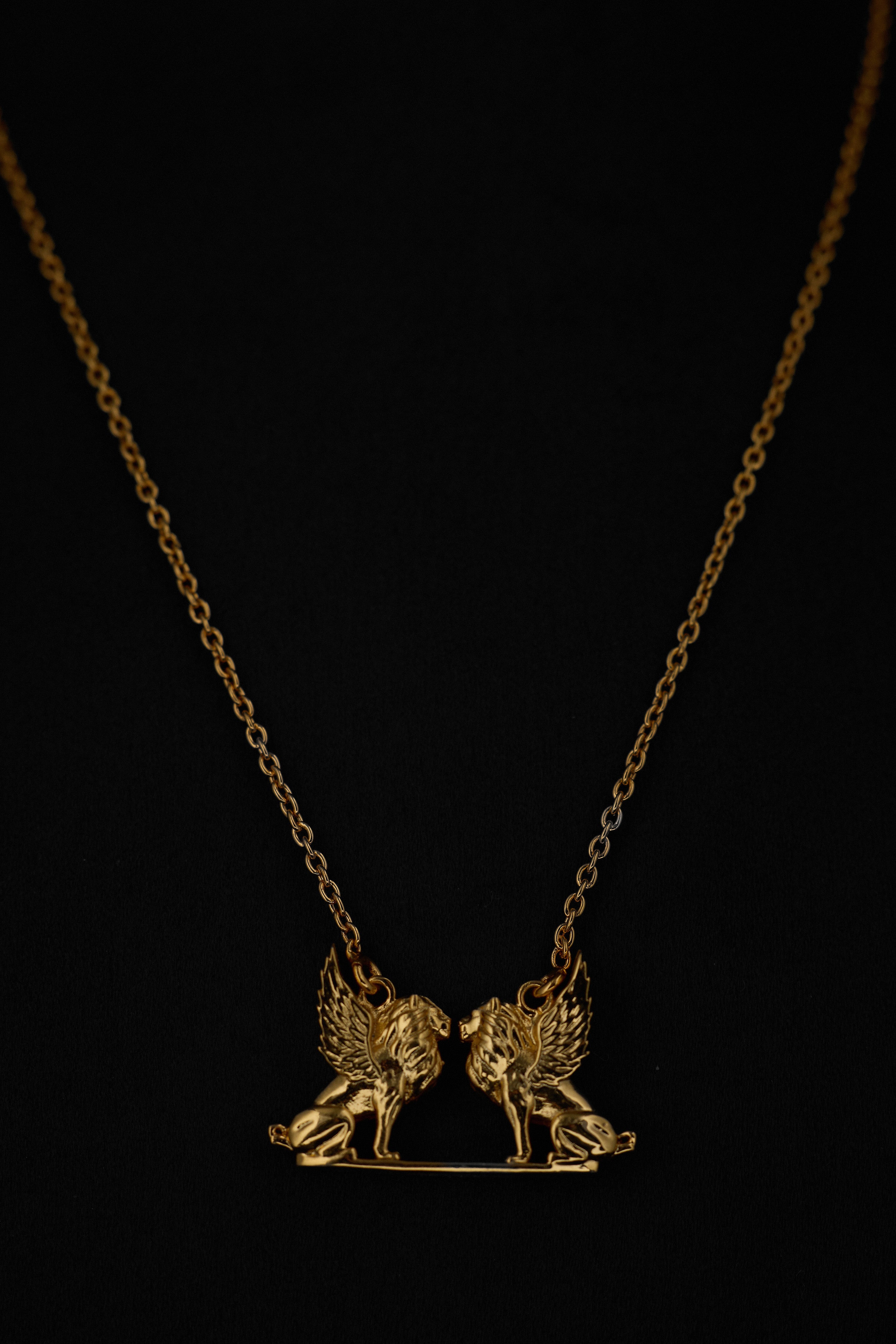 The Venetian Lion Necklace in Gold
