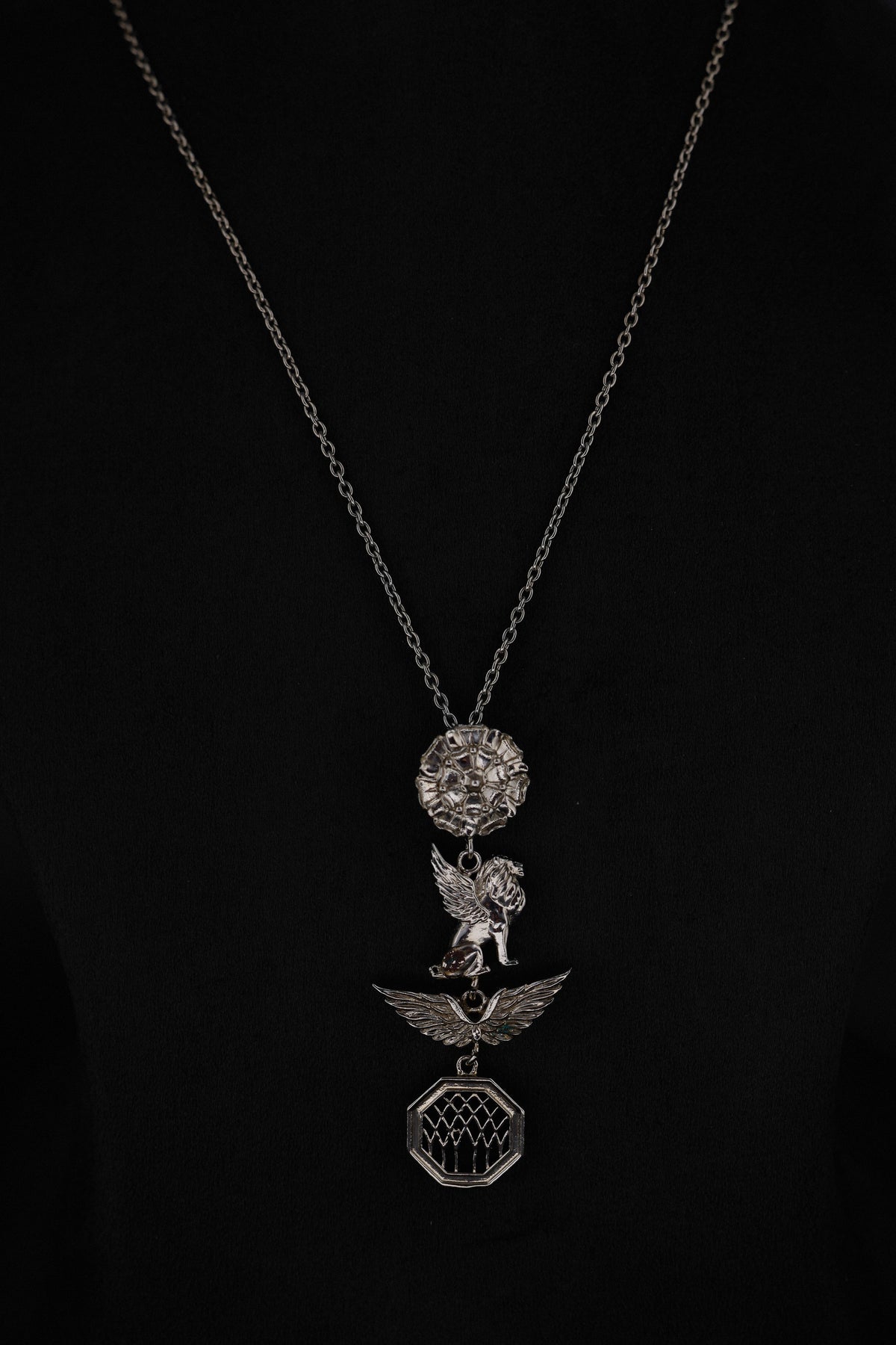 The Gothic Matsya Signature Necklace in starlight