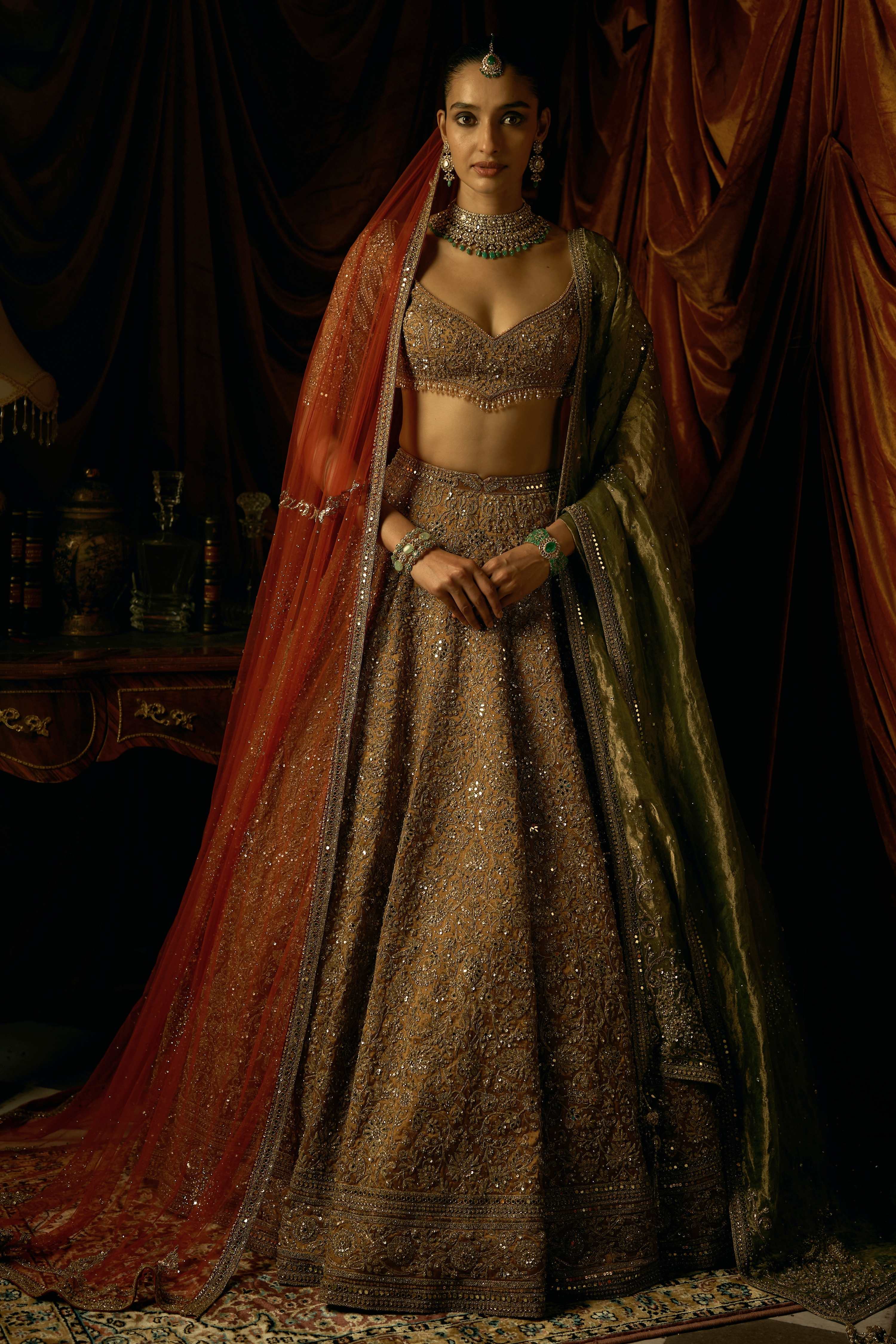 The Vintage Golden Jadao Lehenga