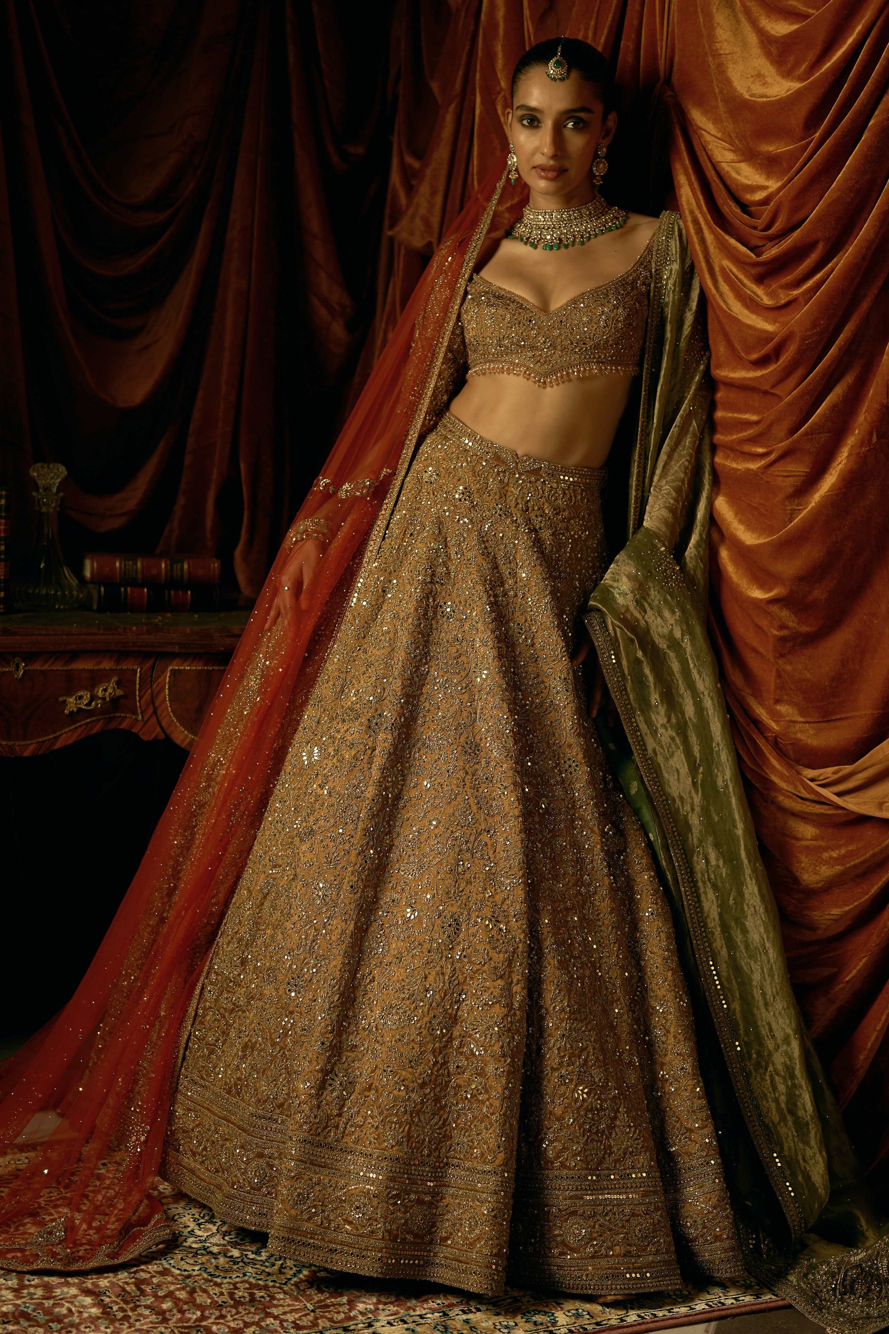The Vintage Golden Jadao Lehenga