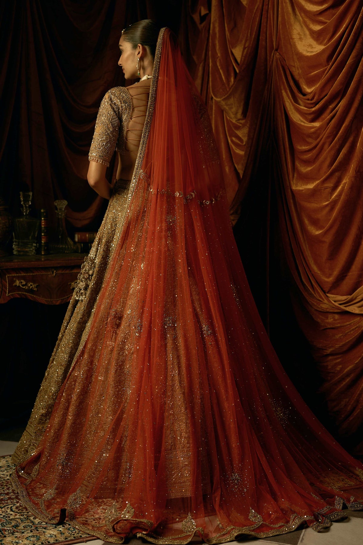 The Vintage Golden Jadao Lehenga