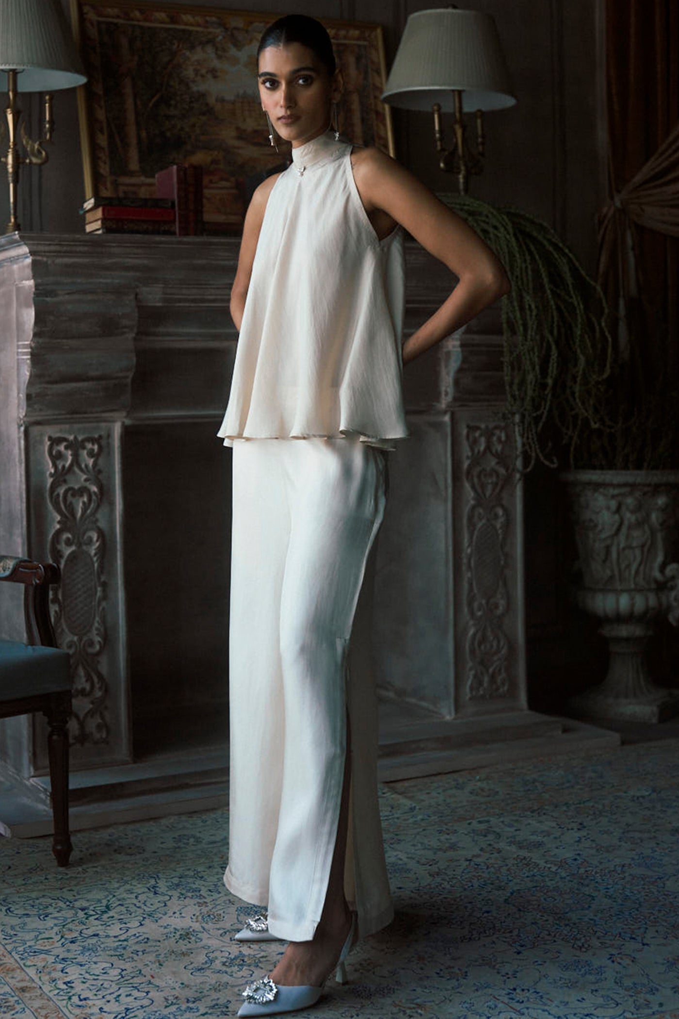 The Sauvage Silk Slit Pants