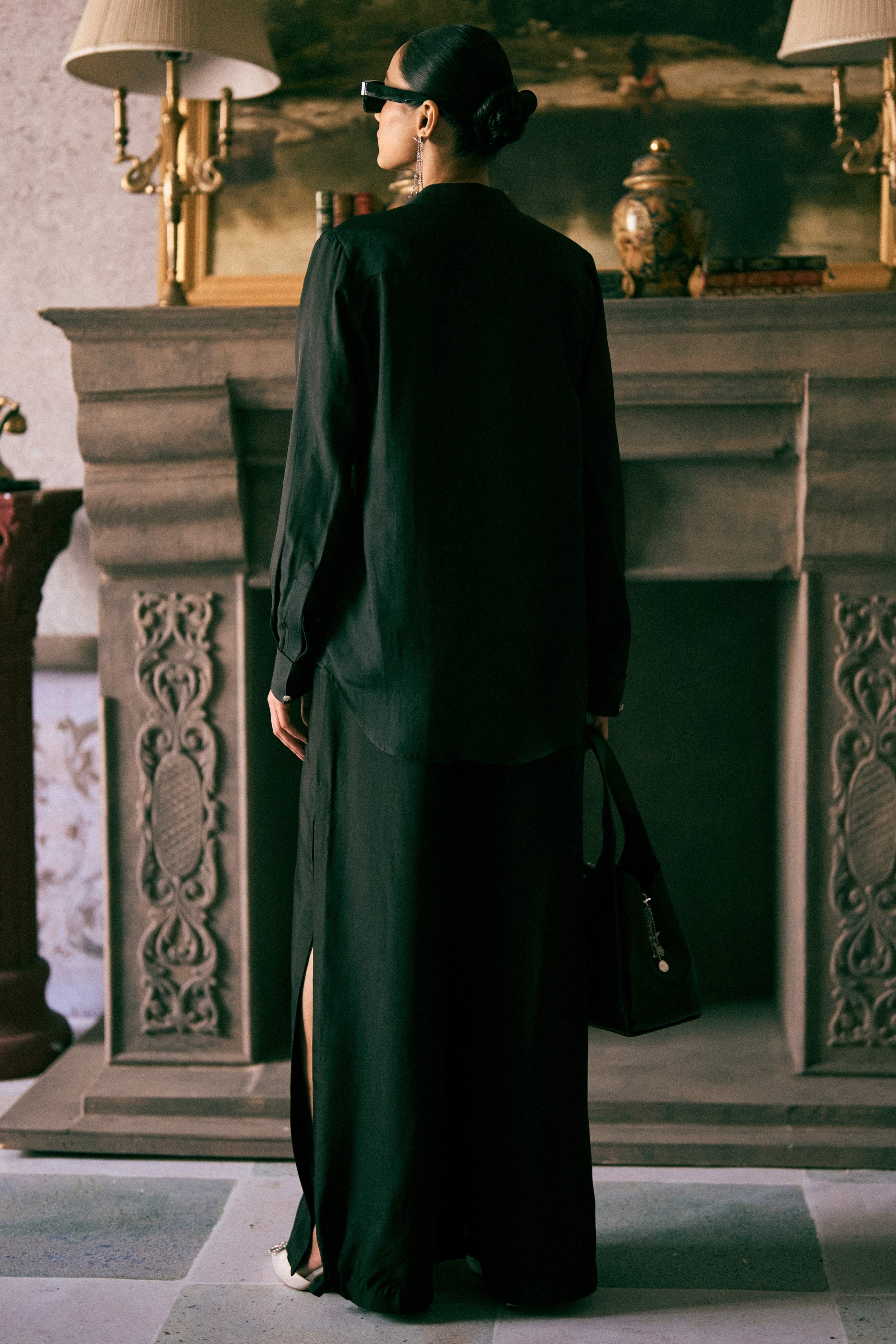 The Sauvage Silk Slit Pants