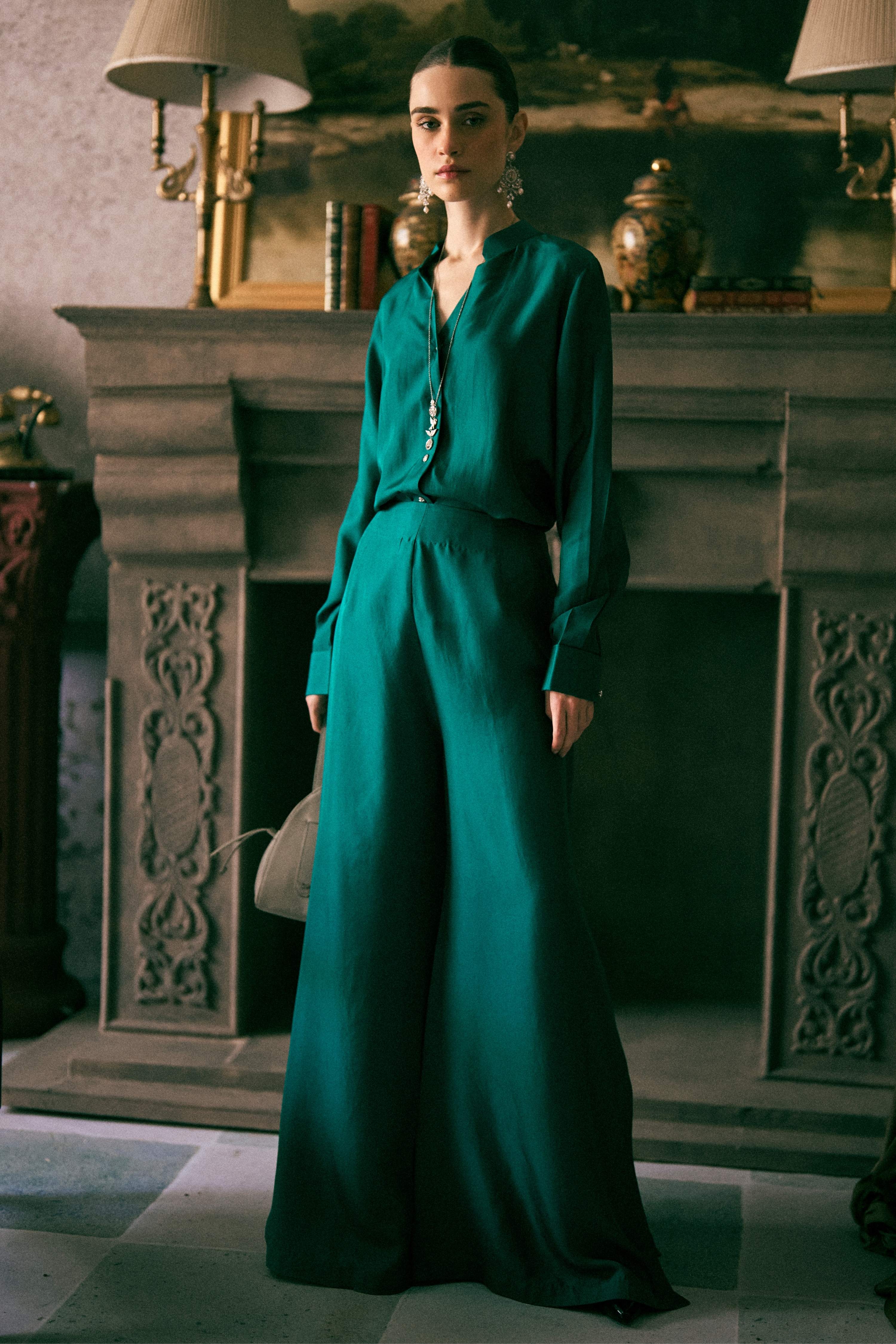 The Sauvage Silk Slit Pants