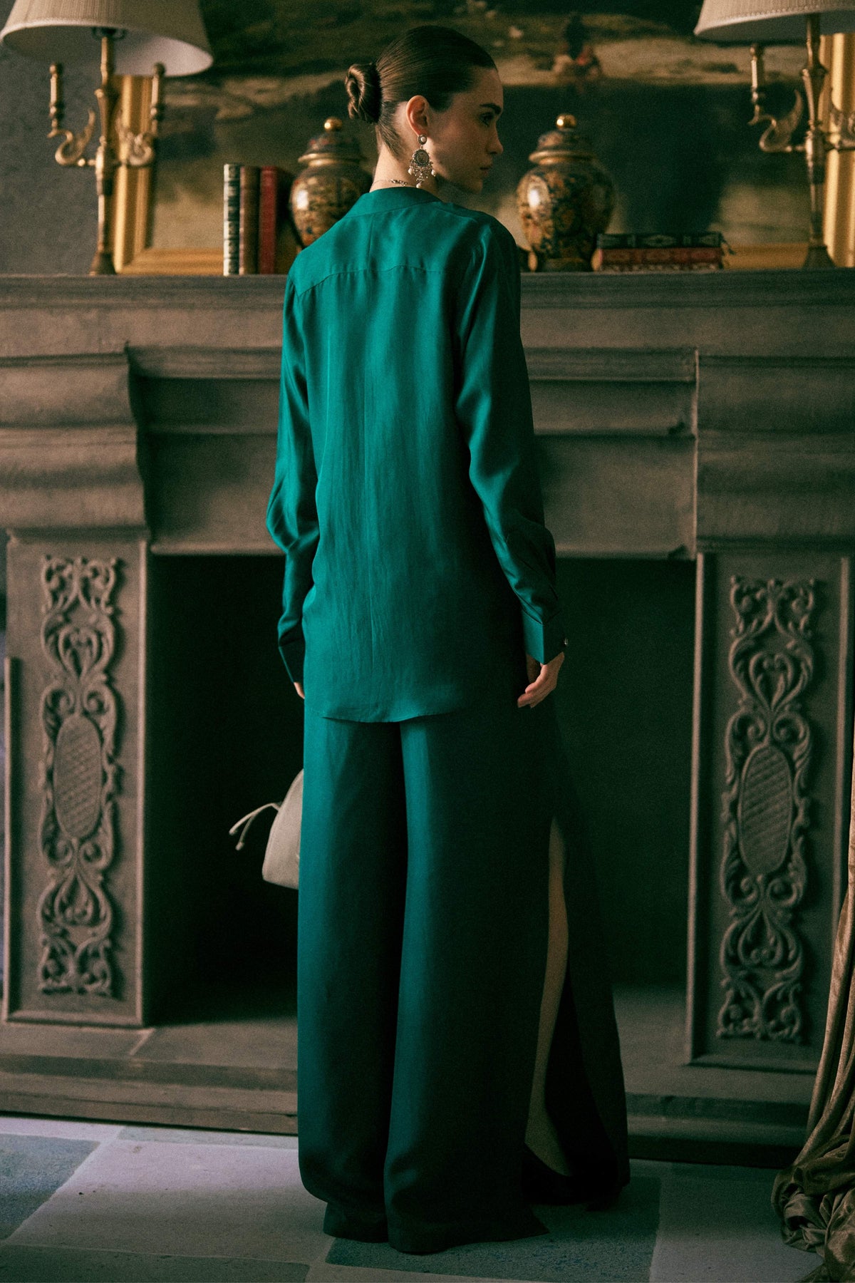 The Sauvage Silk Slit Pants