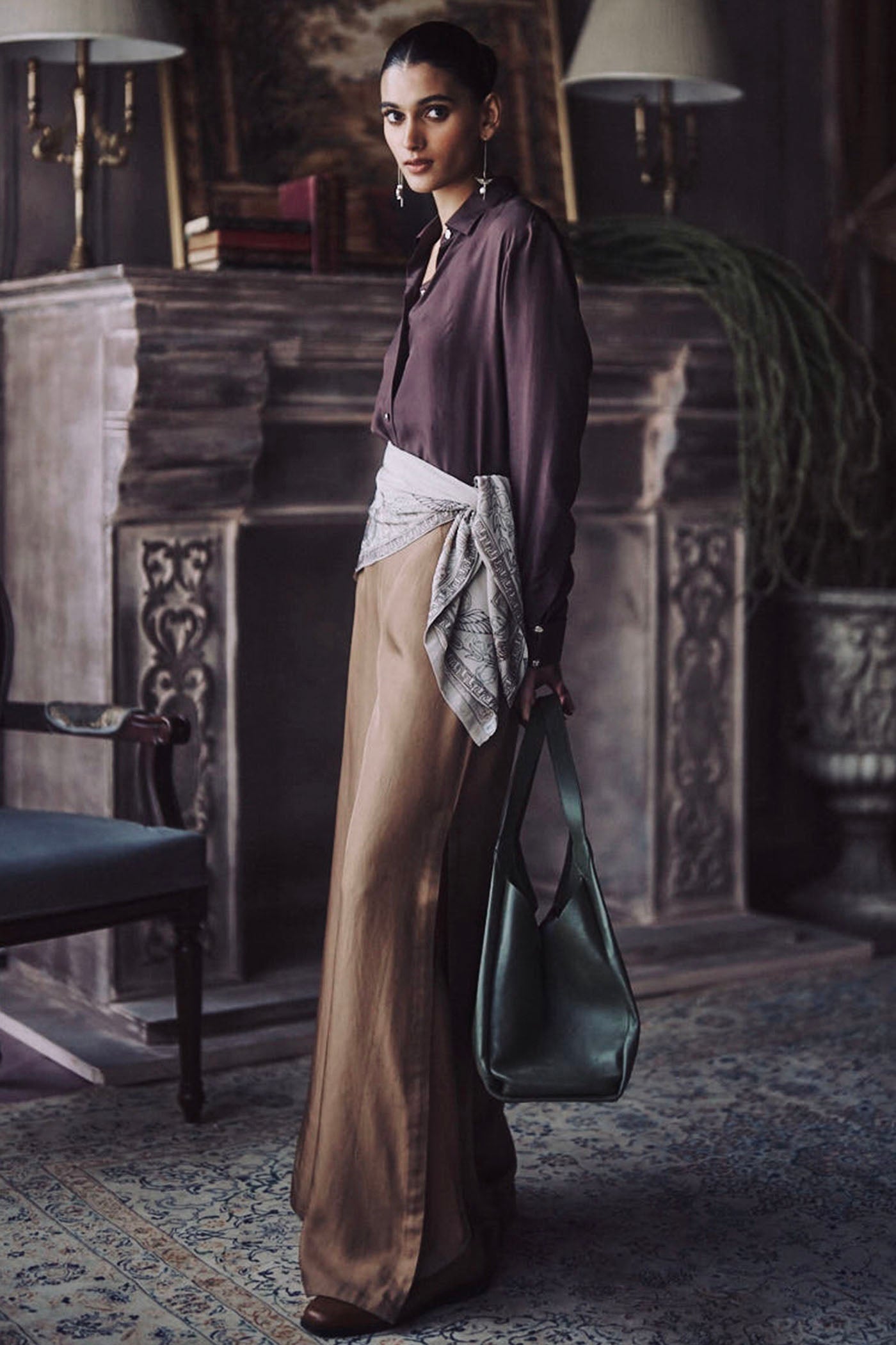 The Sauvage Silk Slit Pants