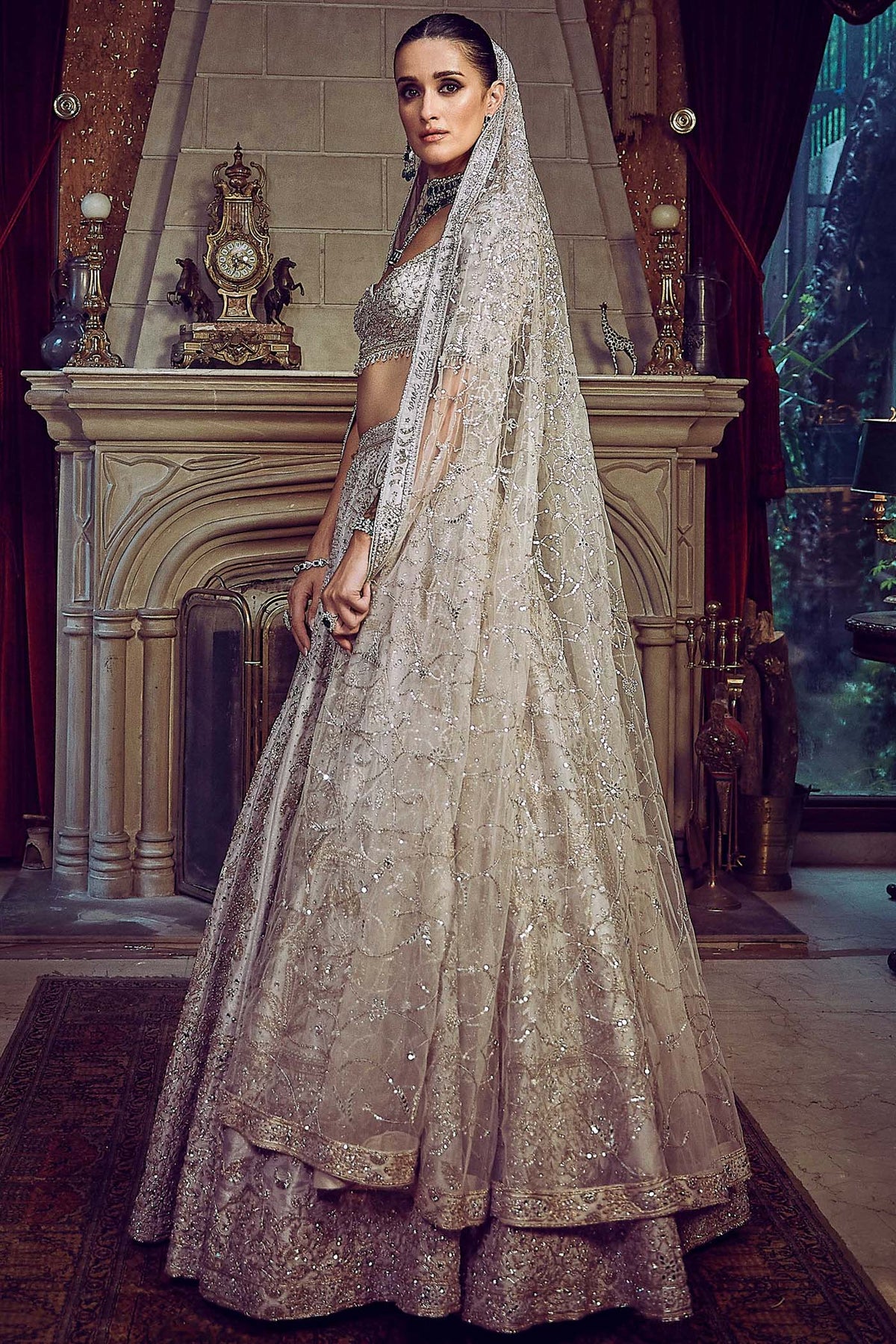 The Wanderlust Starlight Masai Lehenga
